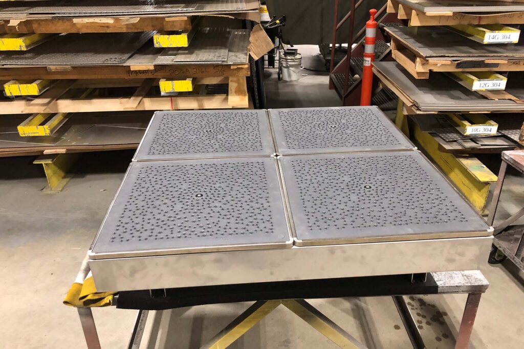 custom fabricated rain shower head