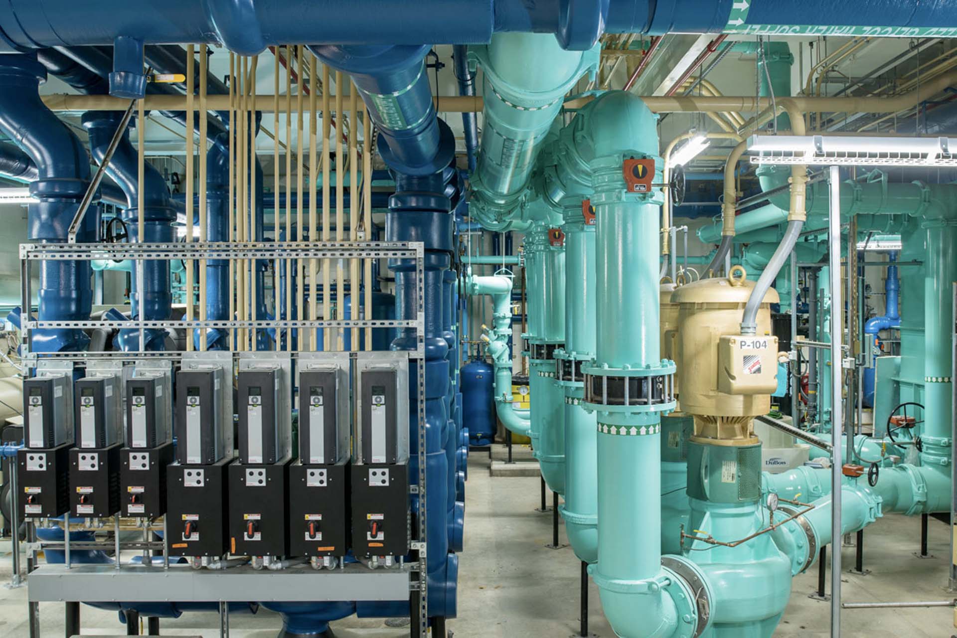 HVAC system room at Husky Injection Molding factory