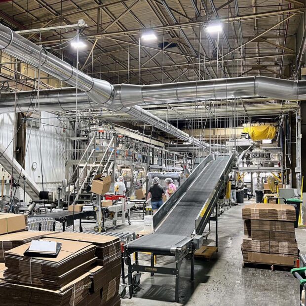 HVAC system in Westminster cracker factory room