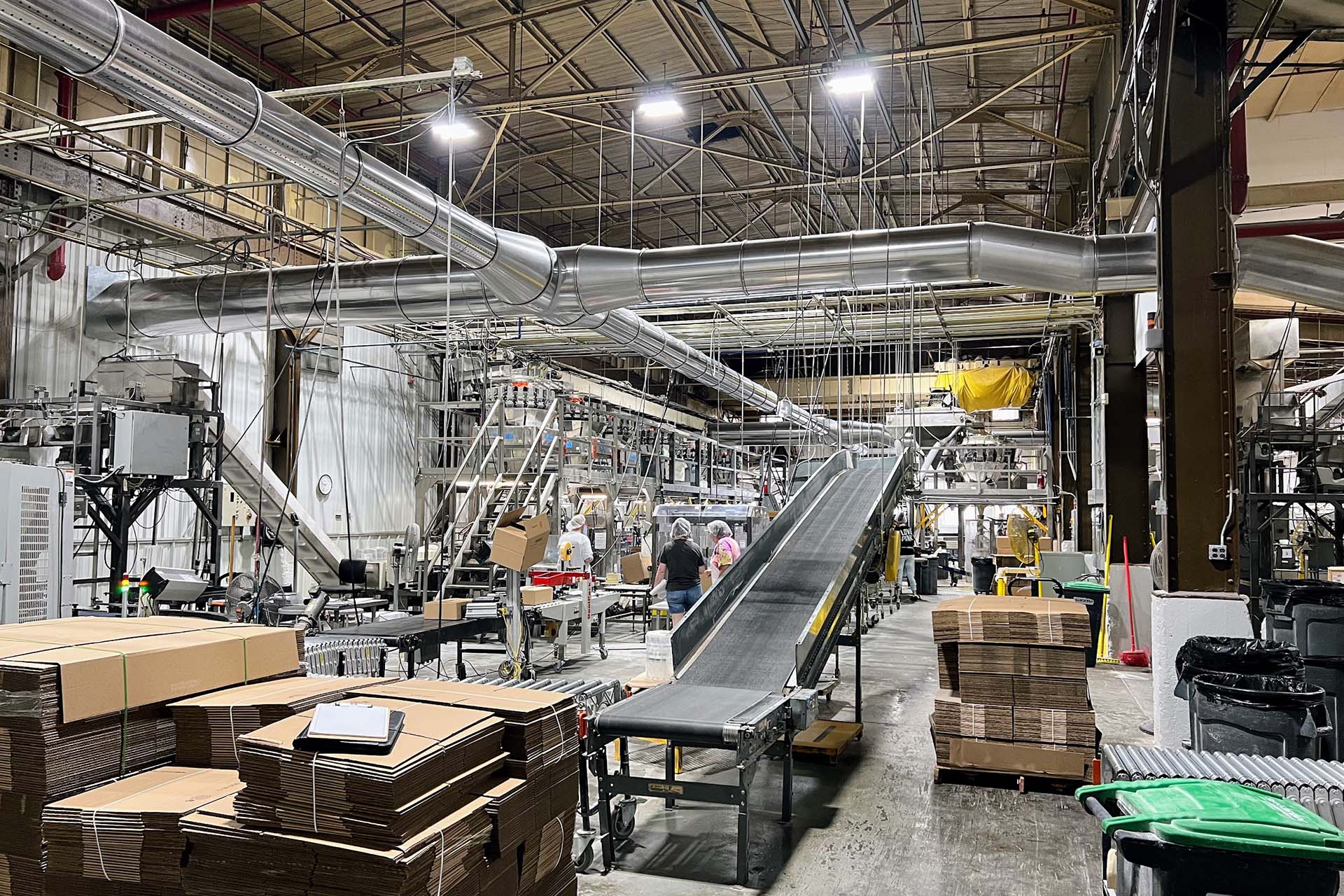 HVAC system in Westminster cracker factory room