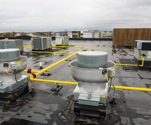 exhaust fans on rooftop