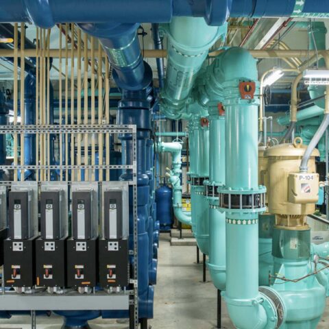 HVAC system room at Husky Injection Molding factory