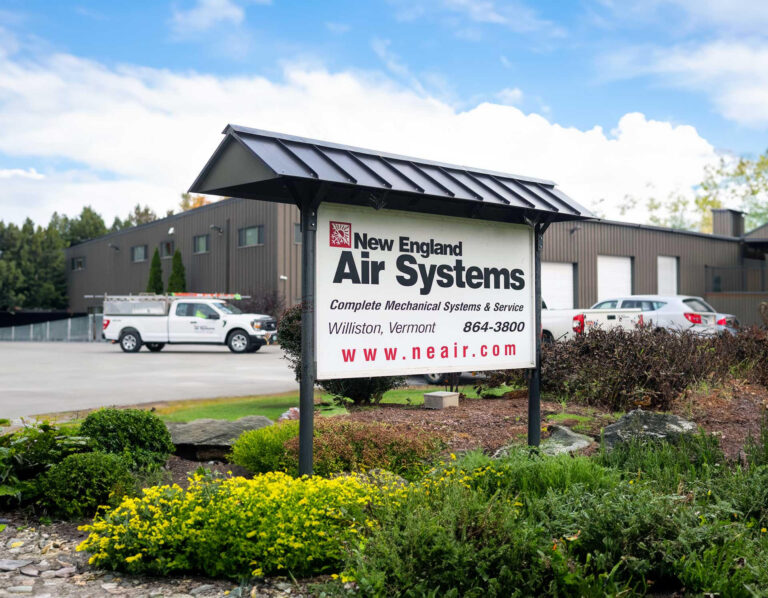 neair parking lot and sign