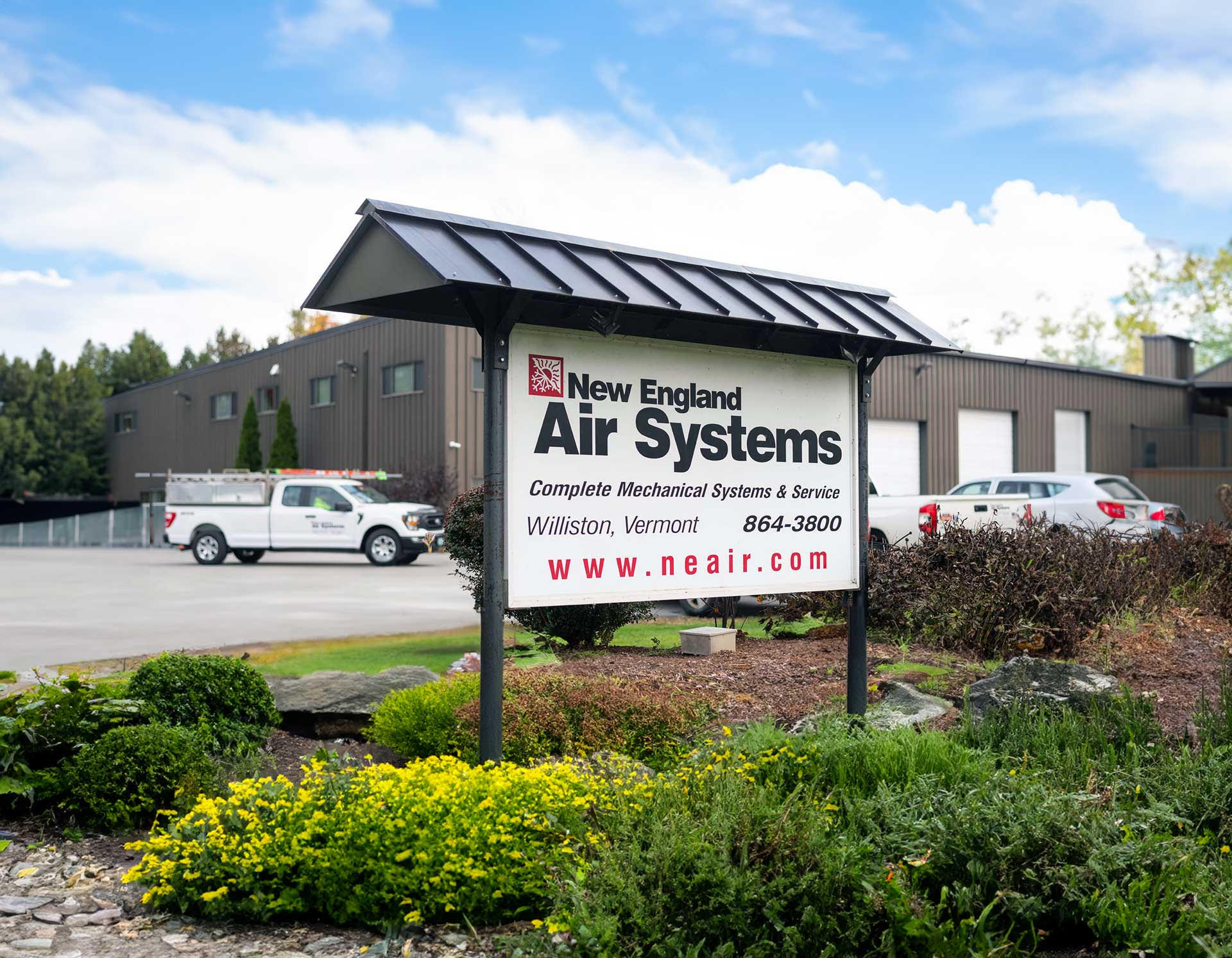 neair parking lot and sign